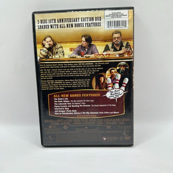 The Big Lebowski DVD 10th Anniversary 2008 Jeff Bridges John Goodman Comedy - Picture 2 of 4